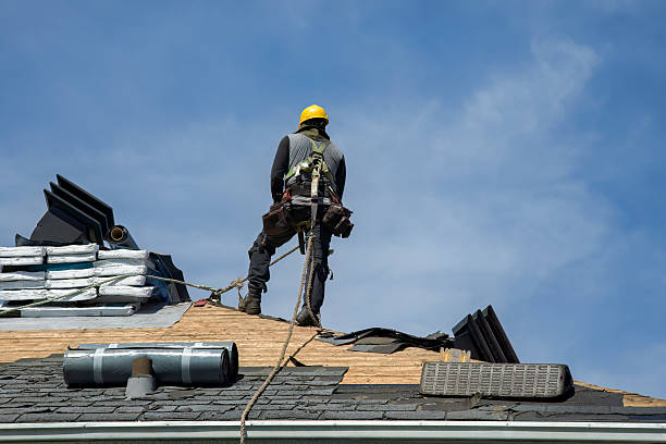 Professional Gutter Installation technician working in North Powder, OR